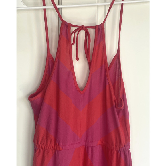 NEW American Eagle Fuchsia/Red Striped Maxi Dress Women’s Sz S Knit Boho Beach - Picture 6 of 13